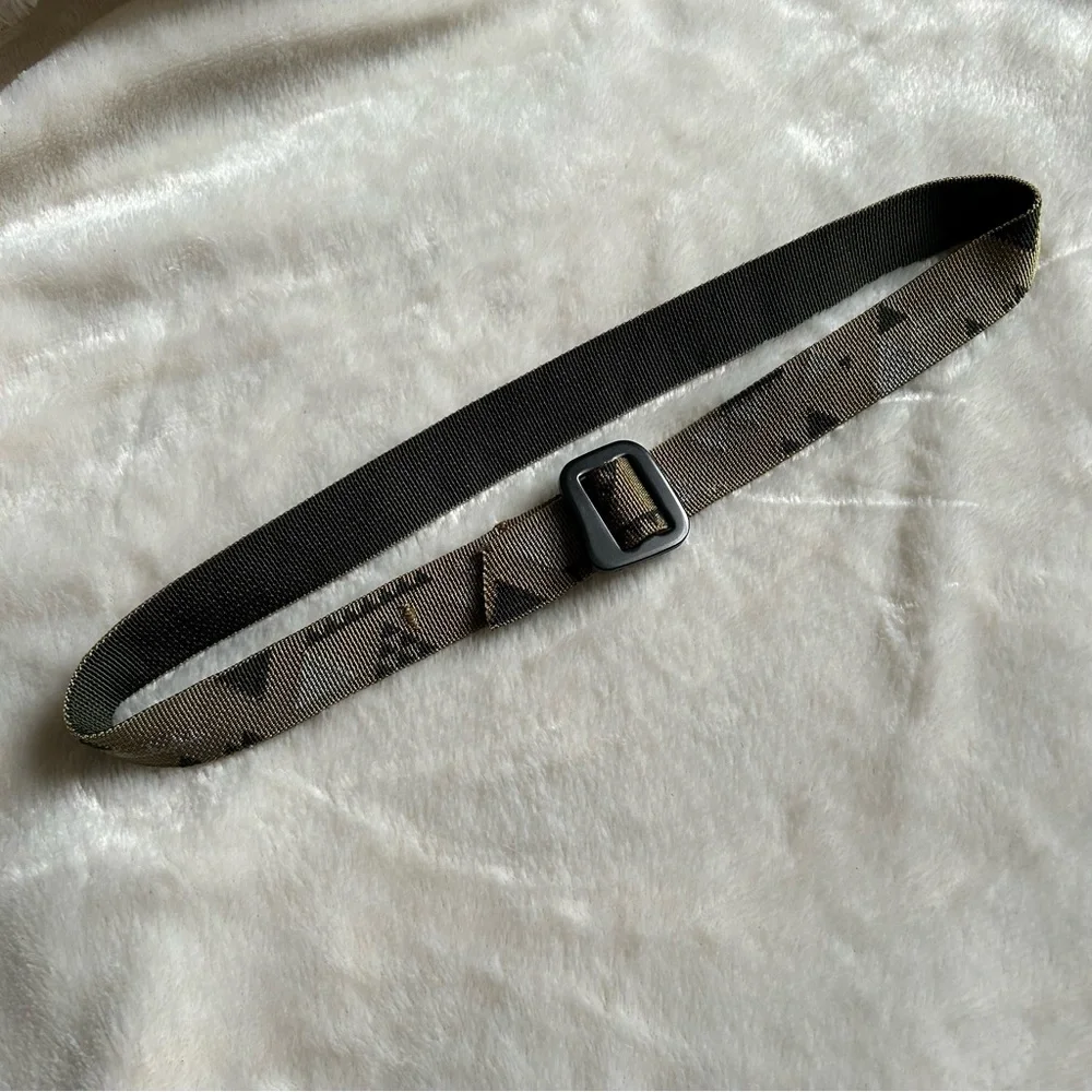 Patagonia green gray triangle woven webbing belt childs 27